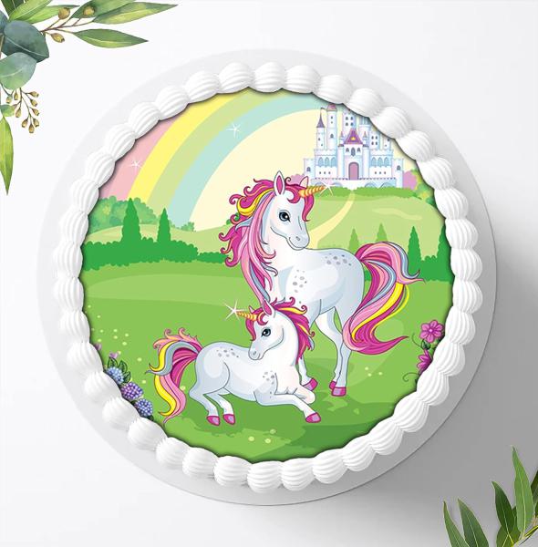 Einhorn Tortenaufleger Ø 20cm, 0299z